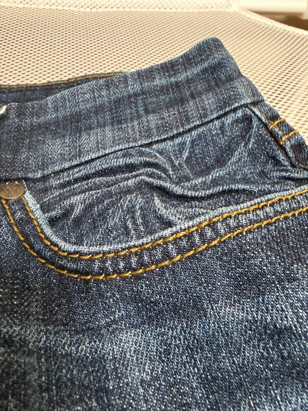 !iT Jeans Los Angeles Vintage Y2K Bermuda Shorts Dark Wash Denim Sz 30 Low Rise - Picture 5 of 16